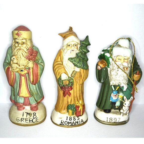 Santa Claus Through The Years Of Different Countries Figures Christmas Decor - Picture 2 of 4